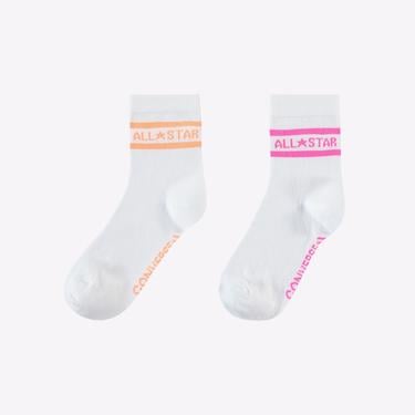  Converse Star Chevron Kadın 2'li Beyaz Kısa Çorap