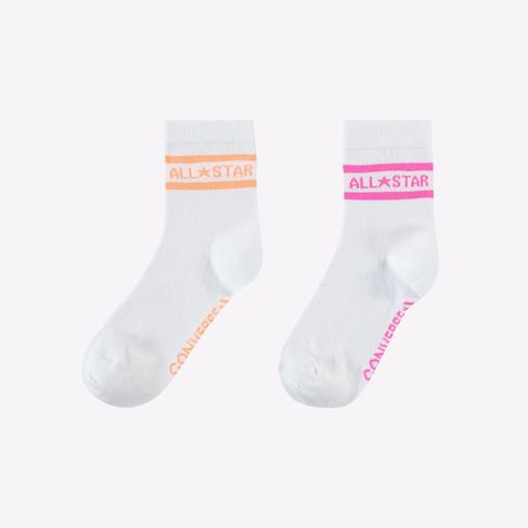  Converse Star Chevron Kadın 2'li Beyaz Kısa Çorap