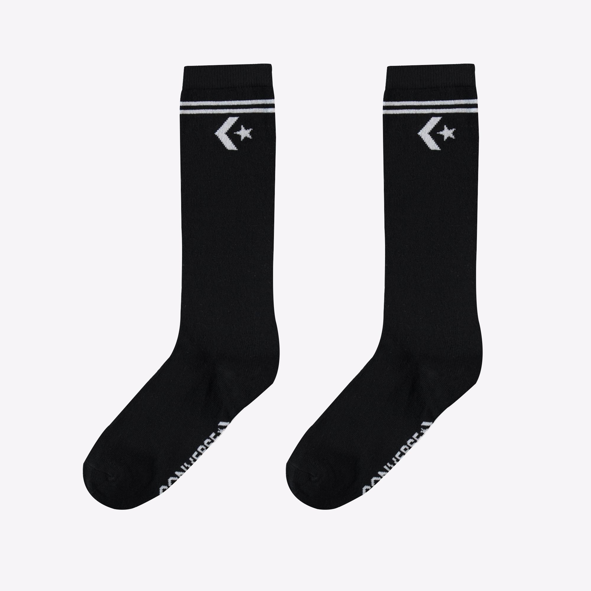 Converse Star Chevron Unisex 2'li Siyah Uzun Çorap