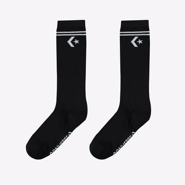  Converse Star Chevron Unisex 2'li Siyah Uzun Çorap
