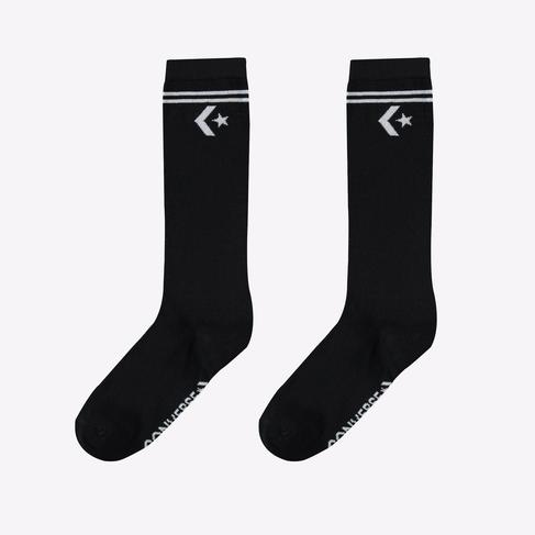  Converse Star Chevron Unisex 2'li Siyah Uzun Çorap