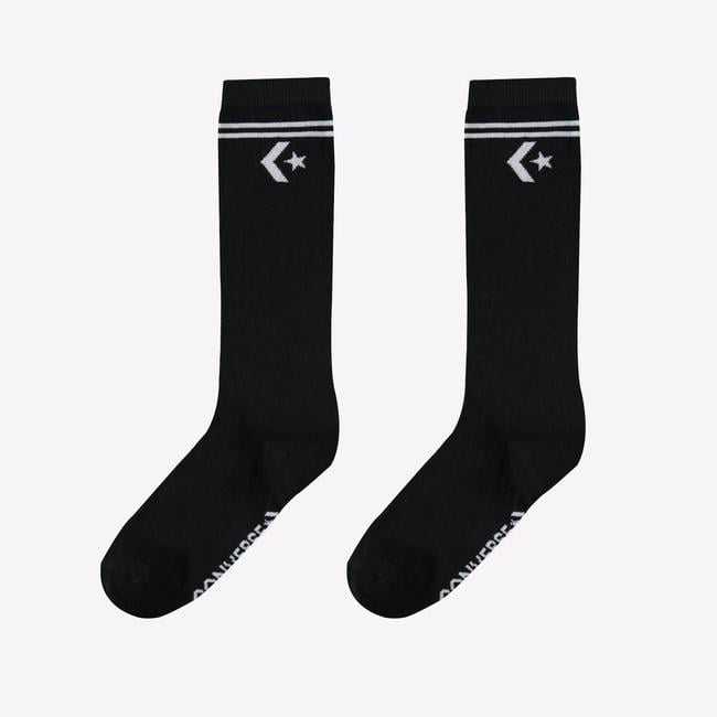  Converse Star Chevron Unisex 2'li Siyah Uzun Çorap