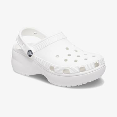  Crocs Classic Platform Clog Kadın Beyaz Terlik