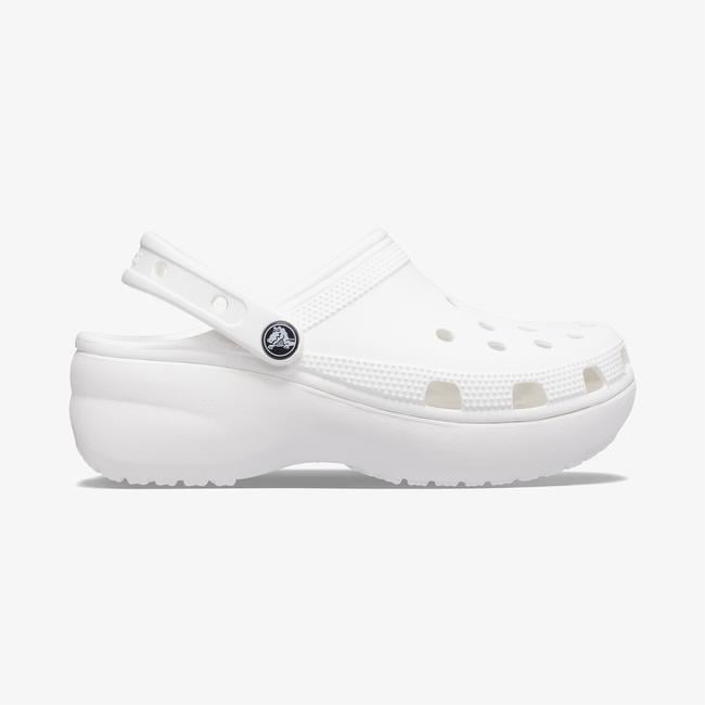  Crocs Classic Platform Clog Kadın Beyaz Terlik