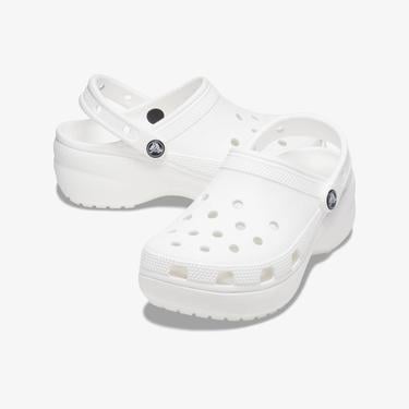  Crocs Classic Platform Clog Kadın Beyaz Terlik