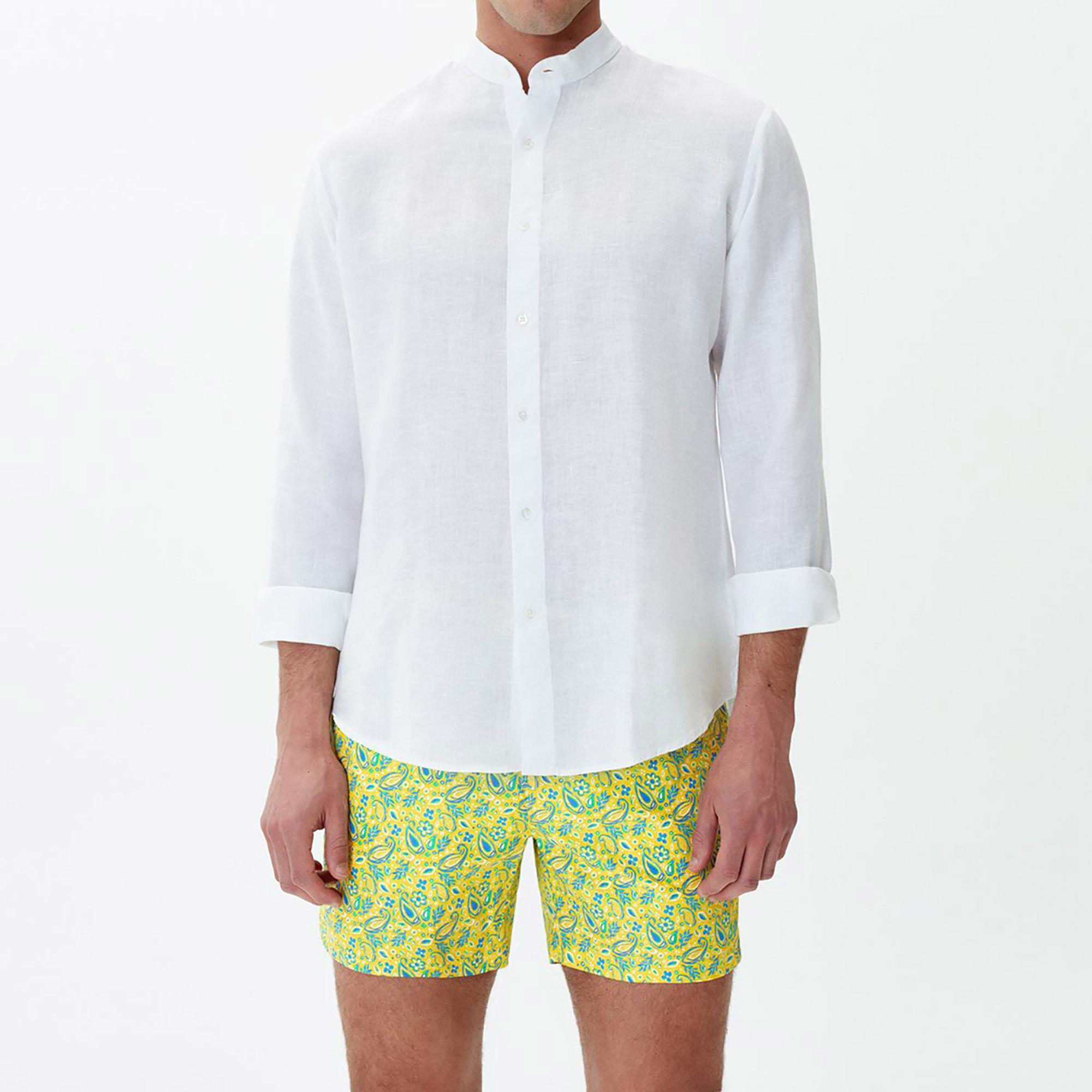 Bluemint Logan Erkek Yellow Paisley Mayo Şort