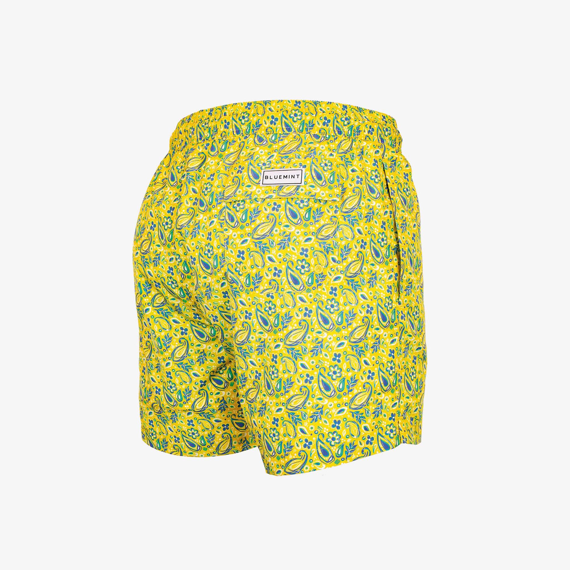 Bluemint Logan Erkek Yellow Paisley Mayo Şort