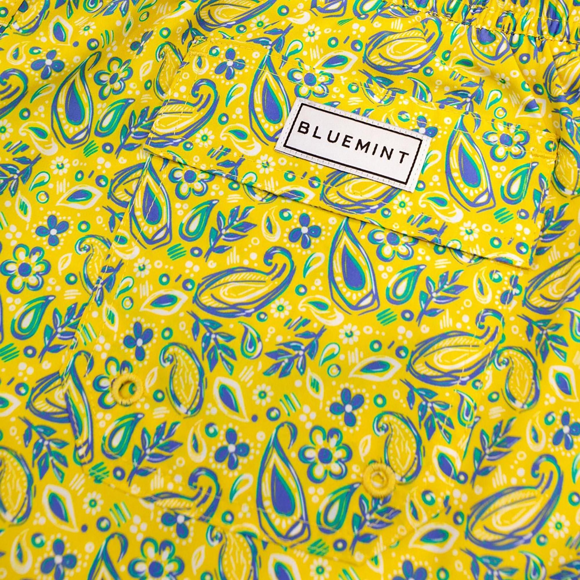 Bluemint Logan Erkek Yellow Paisley Mayo Şort