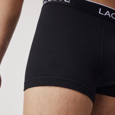  Lacoste Erkek 3'lü Siyah Boxer