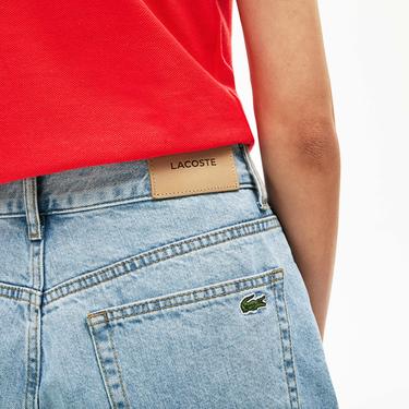  Lacoste Kadın Regular Fit Mavi Denim Bermuda
