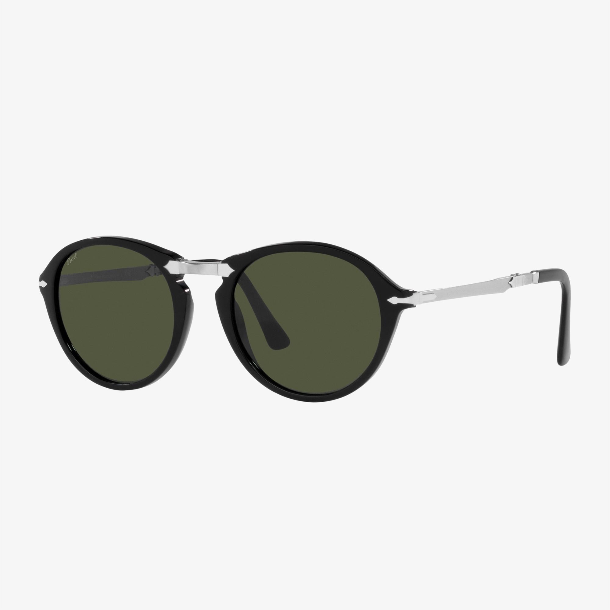 PERSOL Asetat Unisex Siyah Güneş Gözlüğü
