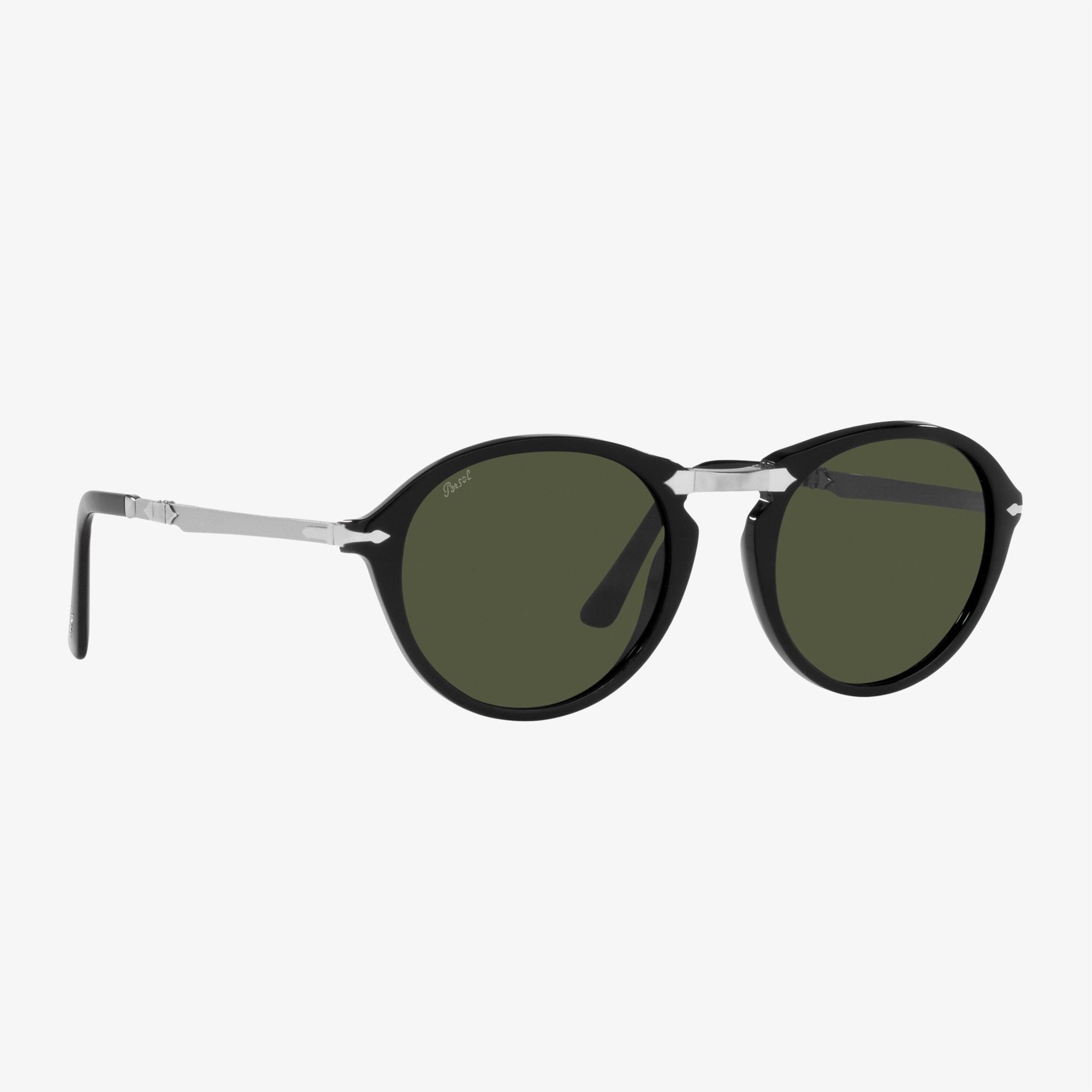 PERSOL Asetat Unisex Siyah Güneş Gözlüğü