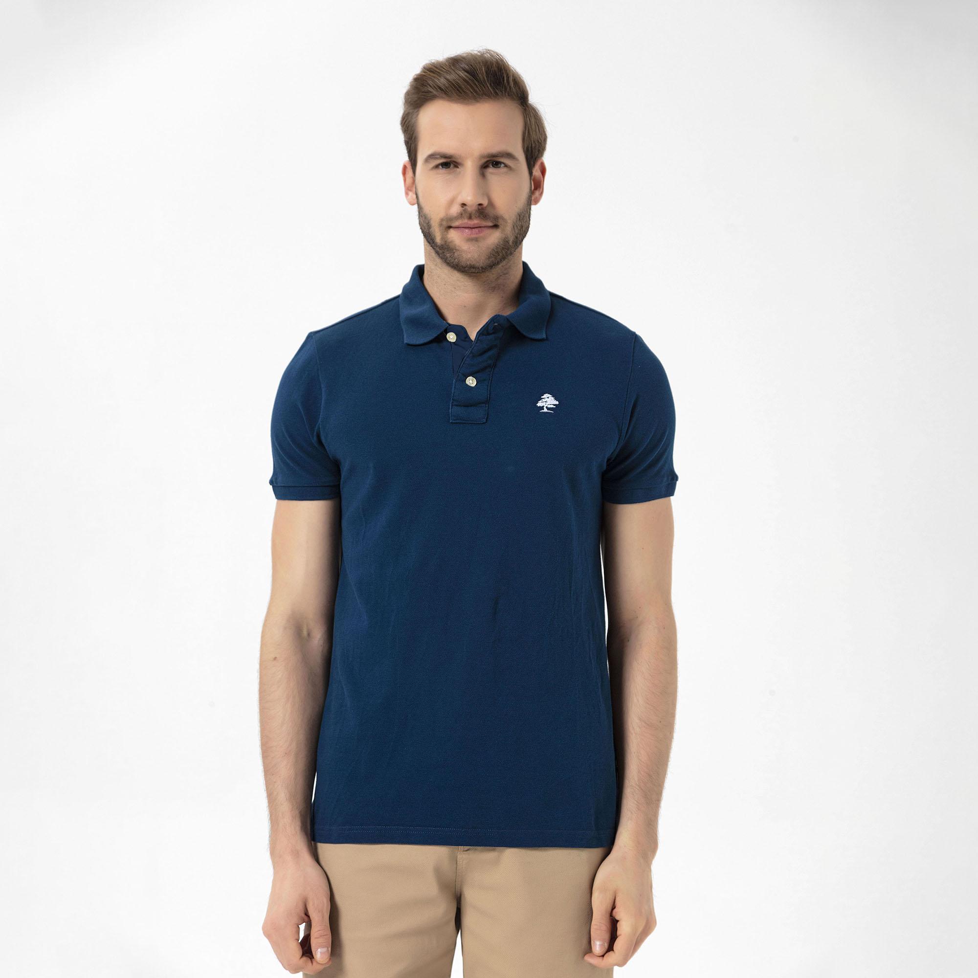 Routefield Patriot Erkek Mavi Polo Tişört