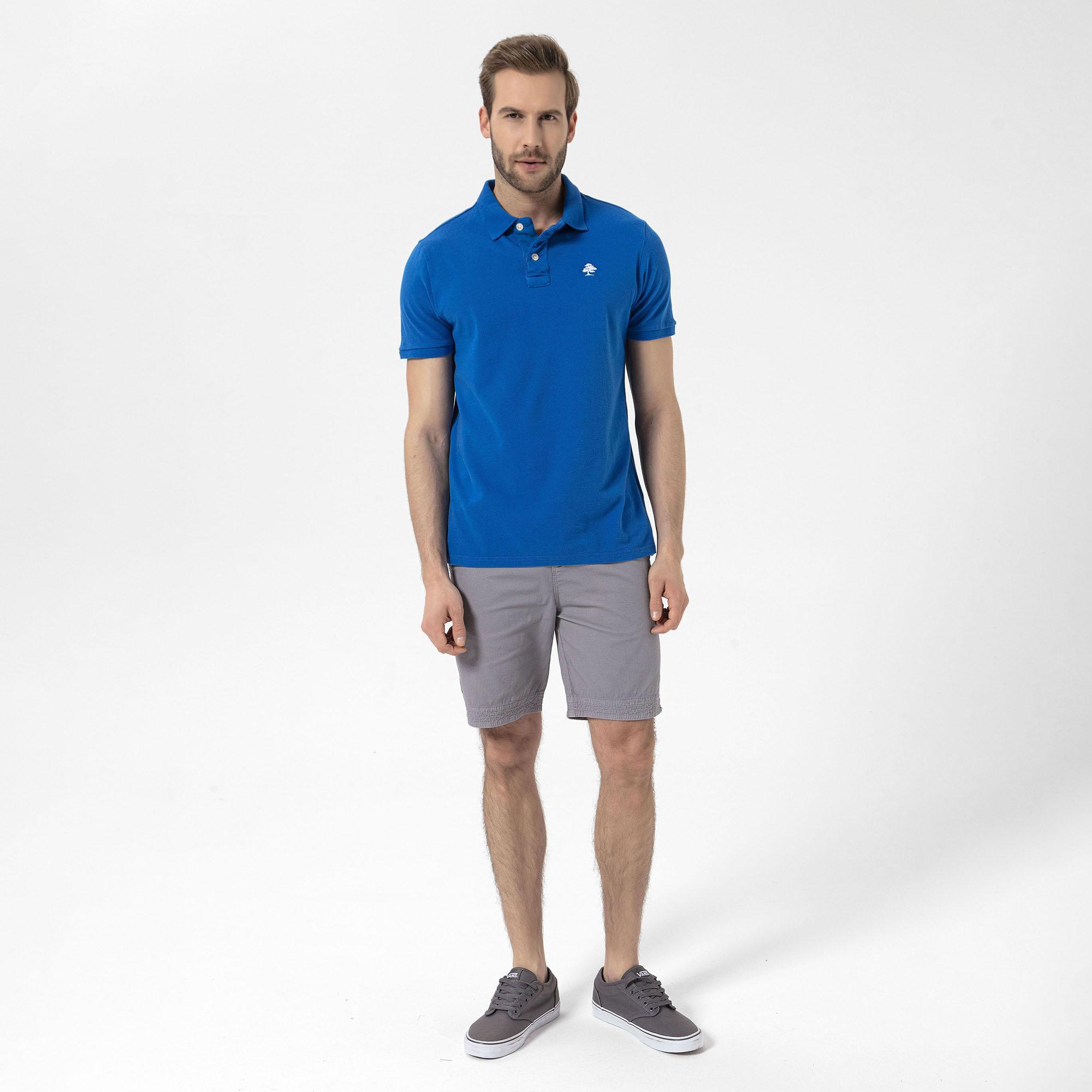 Routefield Patriot Erkek Mavi Polo Tişört