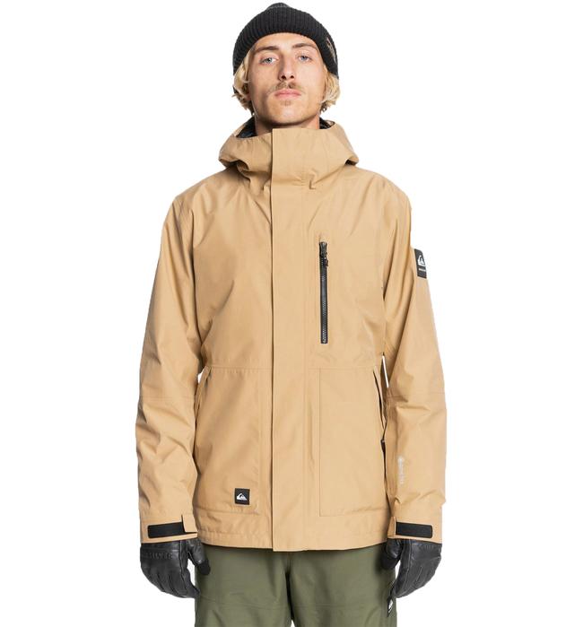  Quiksilver Mission Gore-tex Erkek Bej Snowboard Ceketi