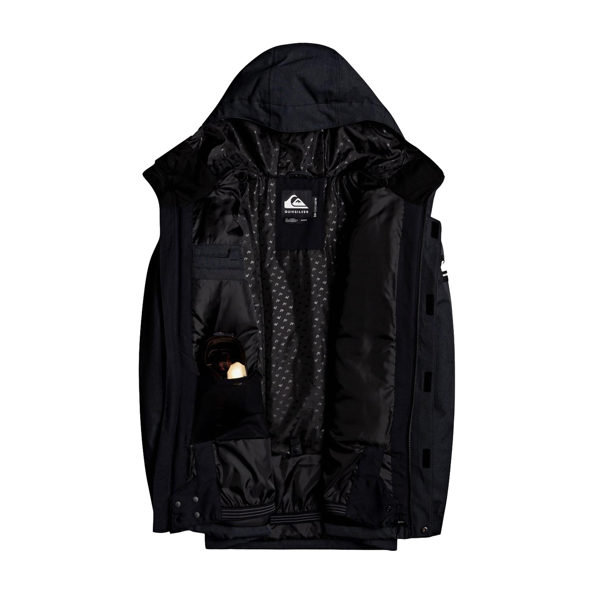 Quiksilver Mission Solid Jk Erkek Siyah Snowboard Ceketi