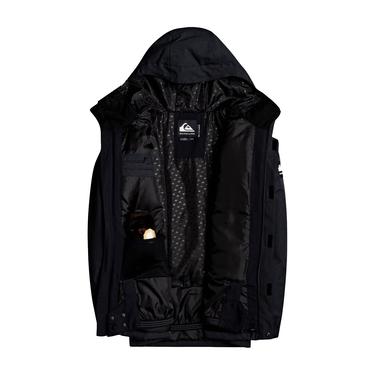  Quiksilver Mission Solid Jk Erkek Siyah Snowboard Ceketi