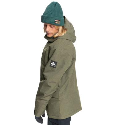  Quiksilver Mission Solid Jk Erkek Yeşil Snowboard Ceketi