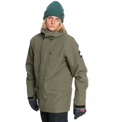  Quiksilver Mission Solid Jk Erkek Yeşil Snowboard Ceketi