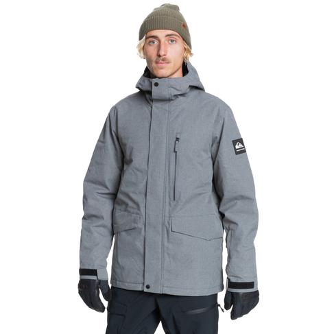  Quiksilver Mission Solid Jk Erkek Gri Snowboard Ceketi
