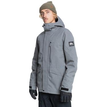  Quiksilver Mission Solid Jk Erkek Gri Snowboard Ceketi