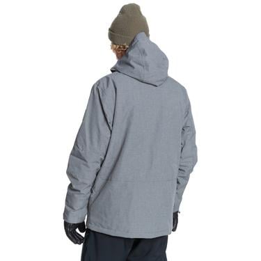  Quiksilver Mission Solid Jk Erkek Gri Snowboard Ceketi
