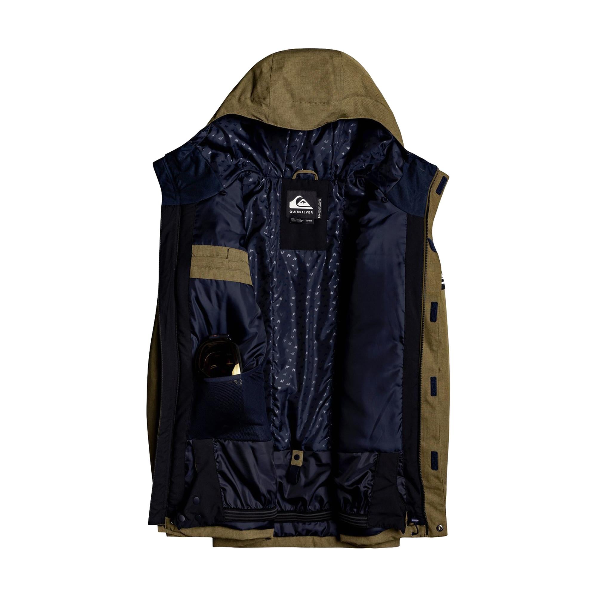 Quiksilver Mission Solid Jk Erkek Kahverengi Snowboard Ceketi