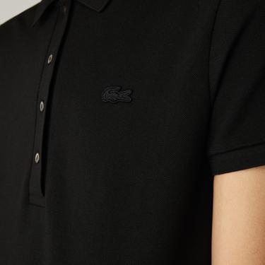  Lacoste L.12.D Kadın Slim Fit Siyah Polo