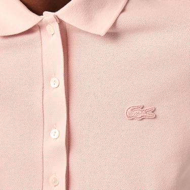  Lacoste L.12.D Kadın Slim Fit Pembe Polo