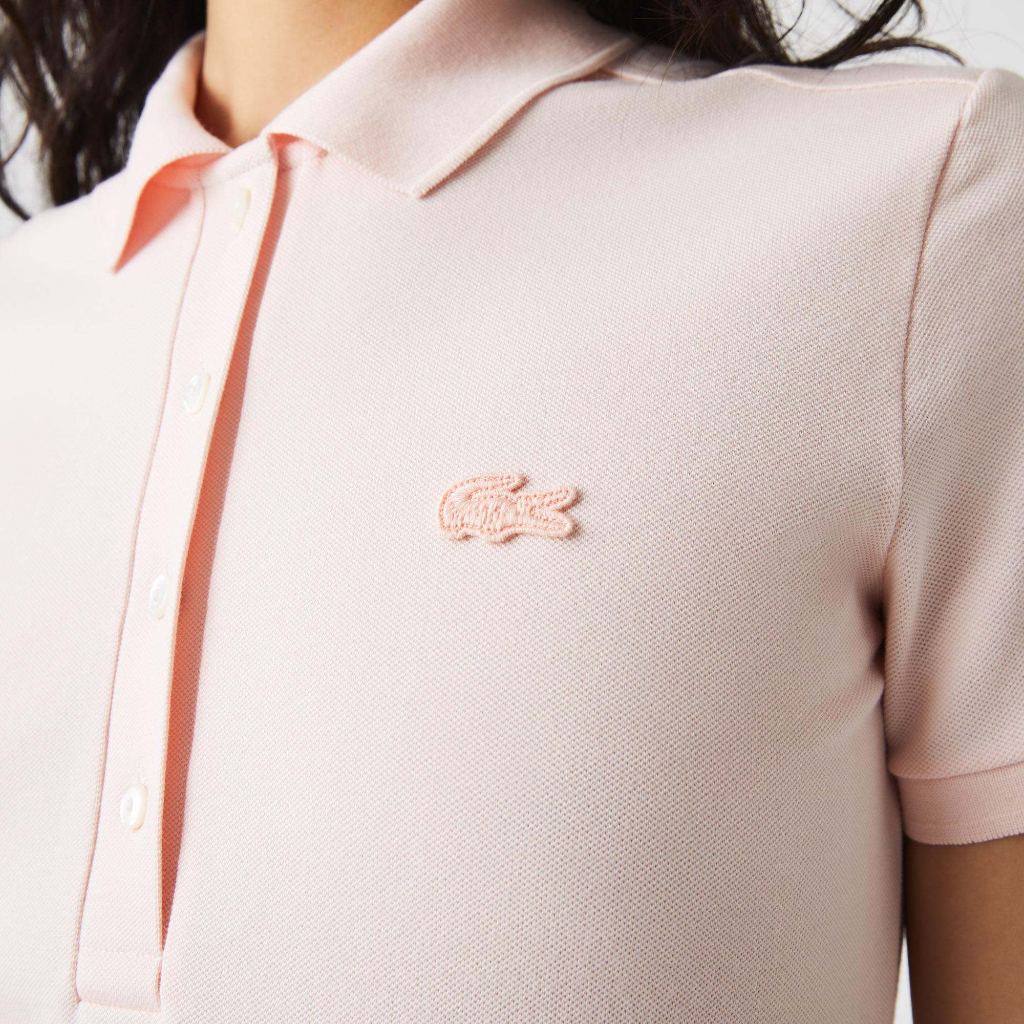 Lacoste Kadın Regular Fit Kısa Kollu Polo Yaka Açık Pembe Elbise