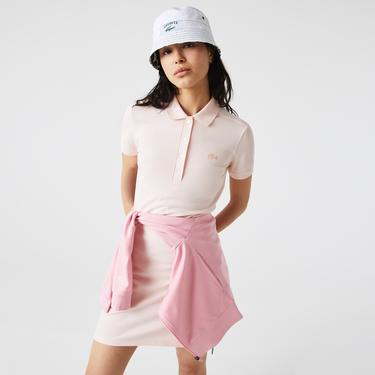  Lacoste Kadın Regular Fit Kısa Kollu Polo Yaka Açık Pembe Elbise