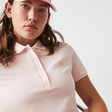  Lacoste Kadın Regular Fit Kısa Kollu Polo Yaka Açık Pembe Elbise