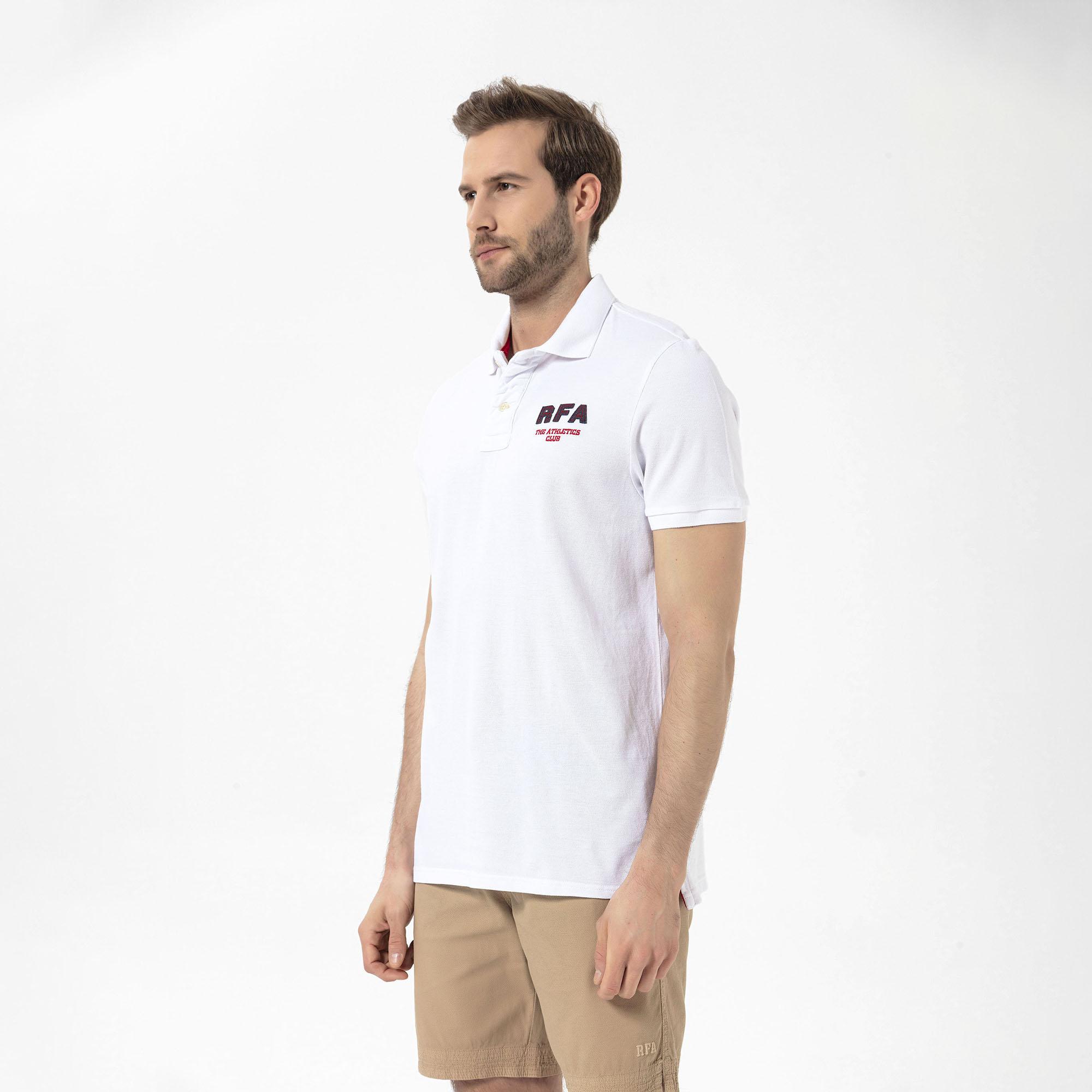 Routefield Prince Erkek Beyaz Polo Tişört