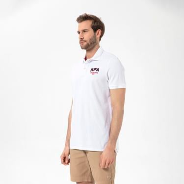  Routefield Prince Erkek Beyaz Polo Tişört