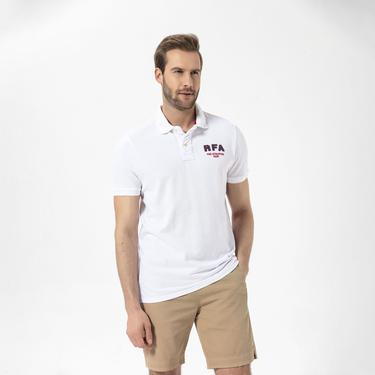  Routefield Prince Erkek Beyaz Polo Tişört