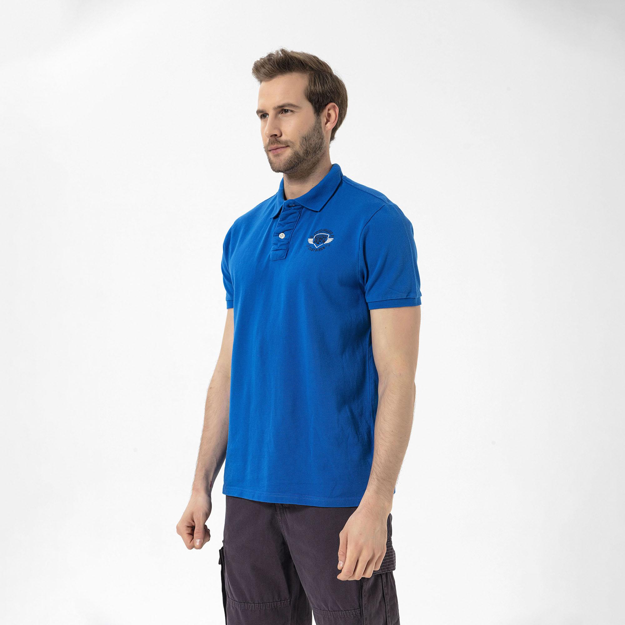 Routefield Part Erkek Mavi Polo Tişört