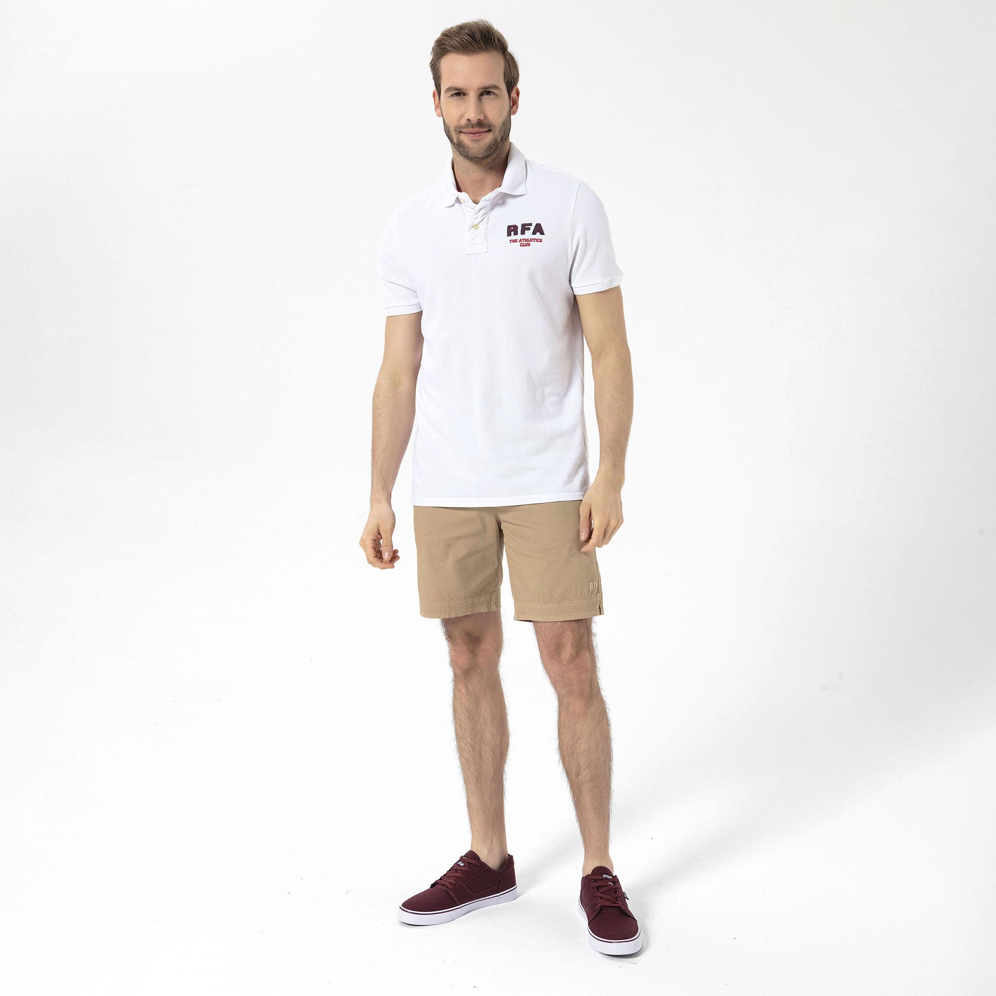 Routefield Prince Erkek Beyaz Polo Tişört