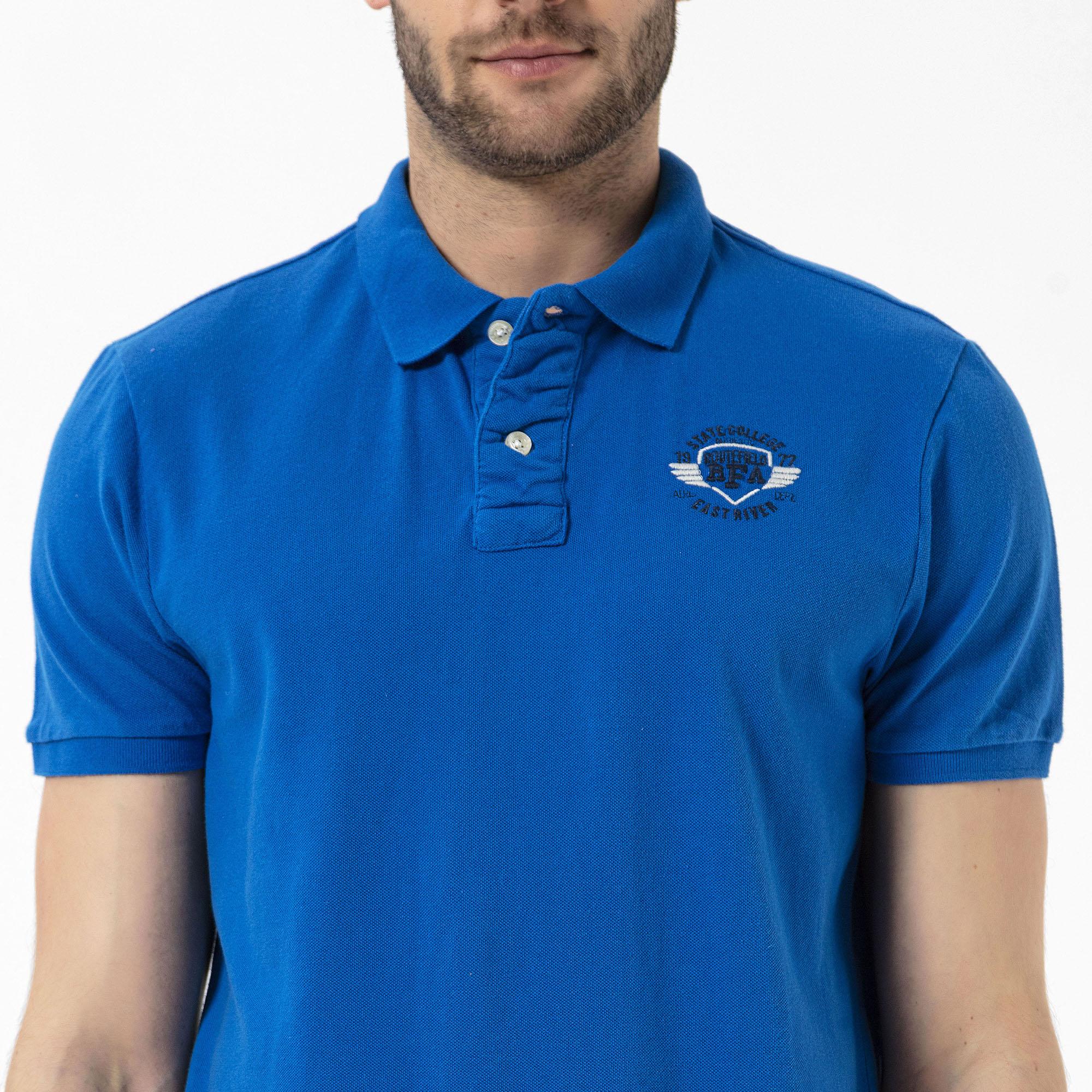 Routefield Part Erkek Mavi Polo Tişört