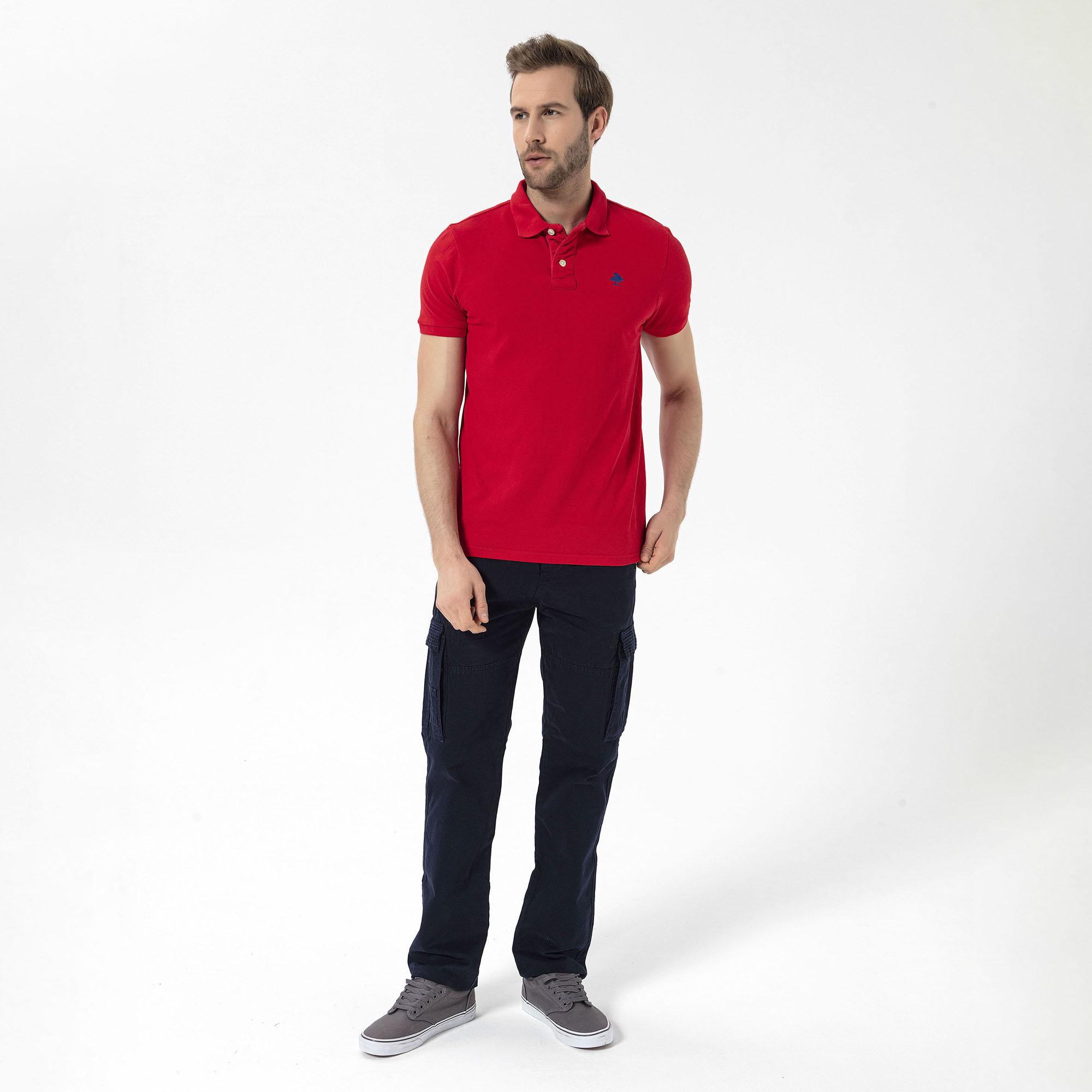 Routefield Patriot Erkek Kırmızı Polo Tişört