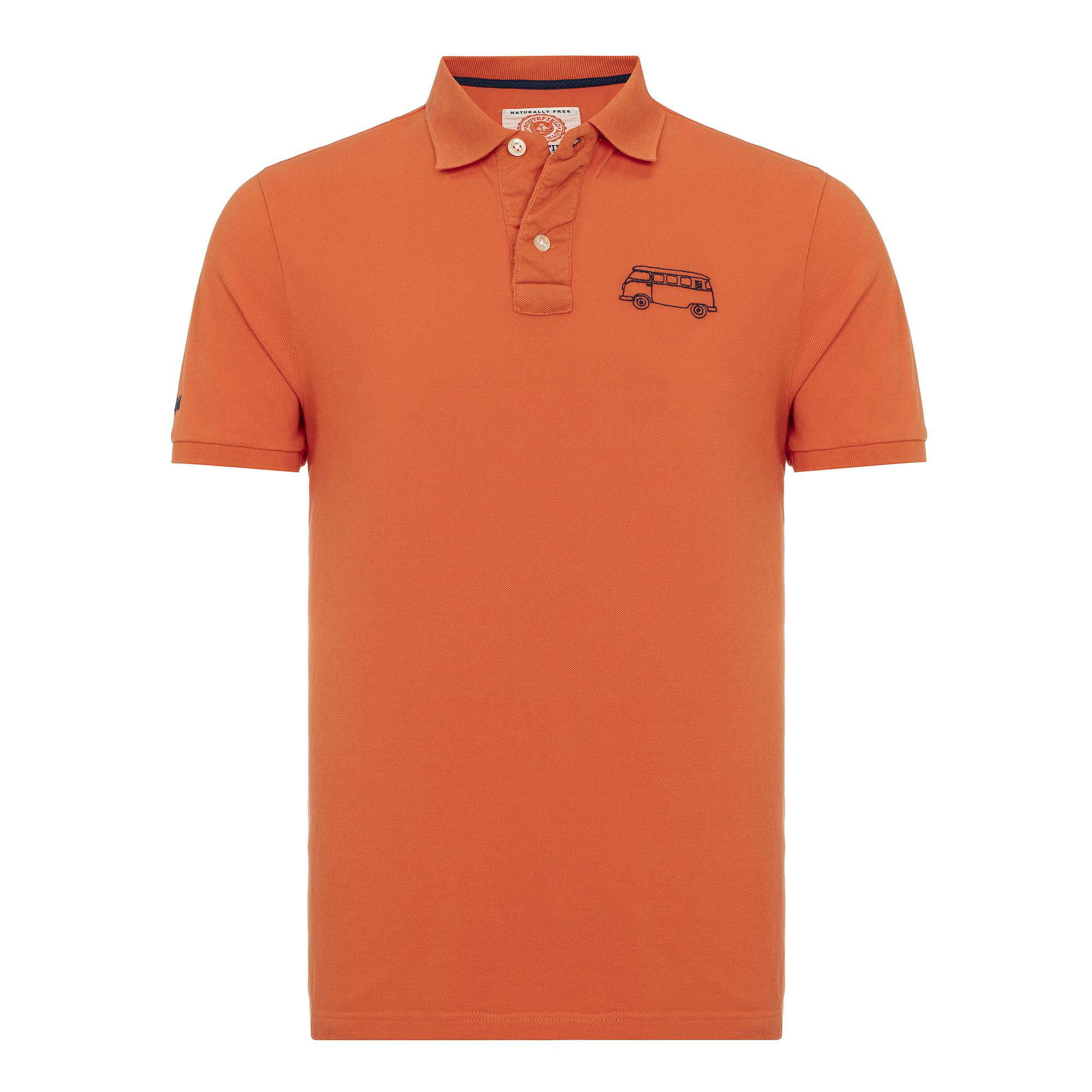 Routefield Post Erkek Turuncu Polo Tişört