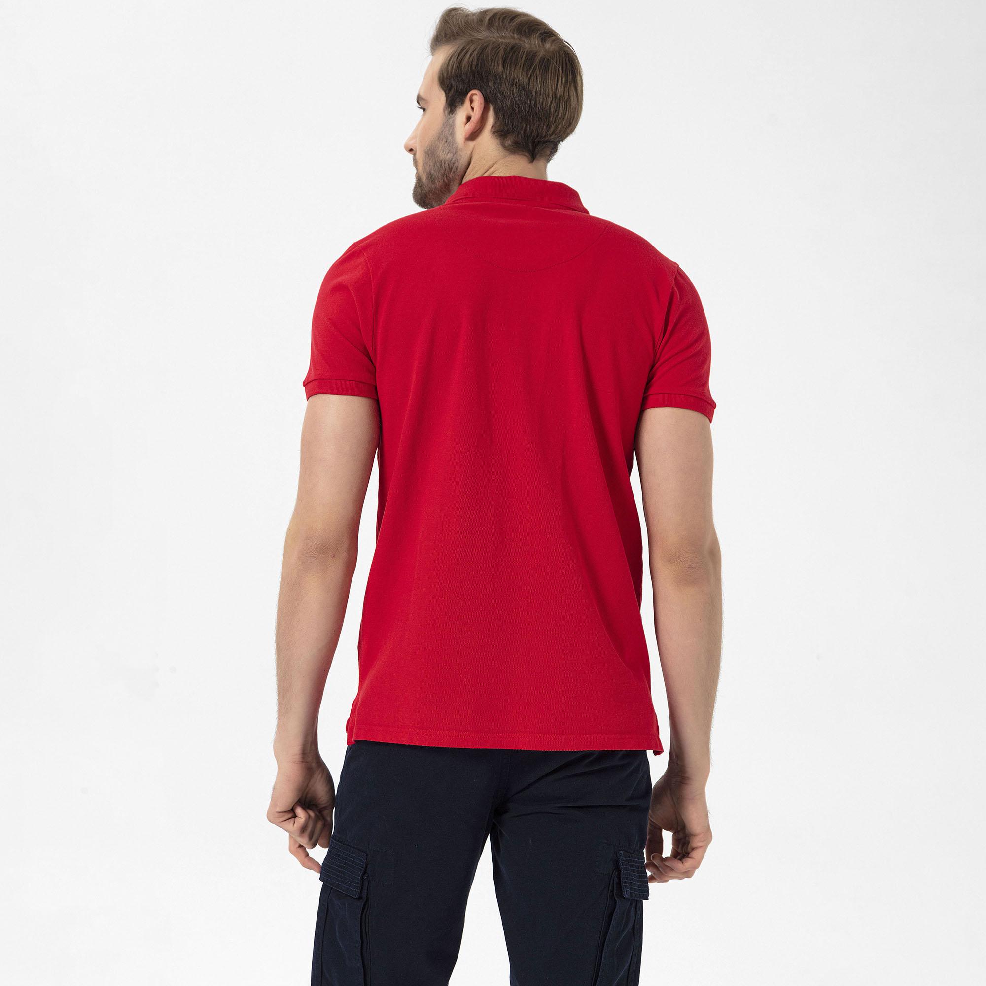 Routefield Patriot Erkek Kırmızı Polo Tişört