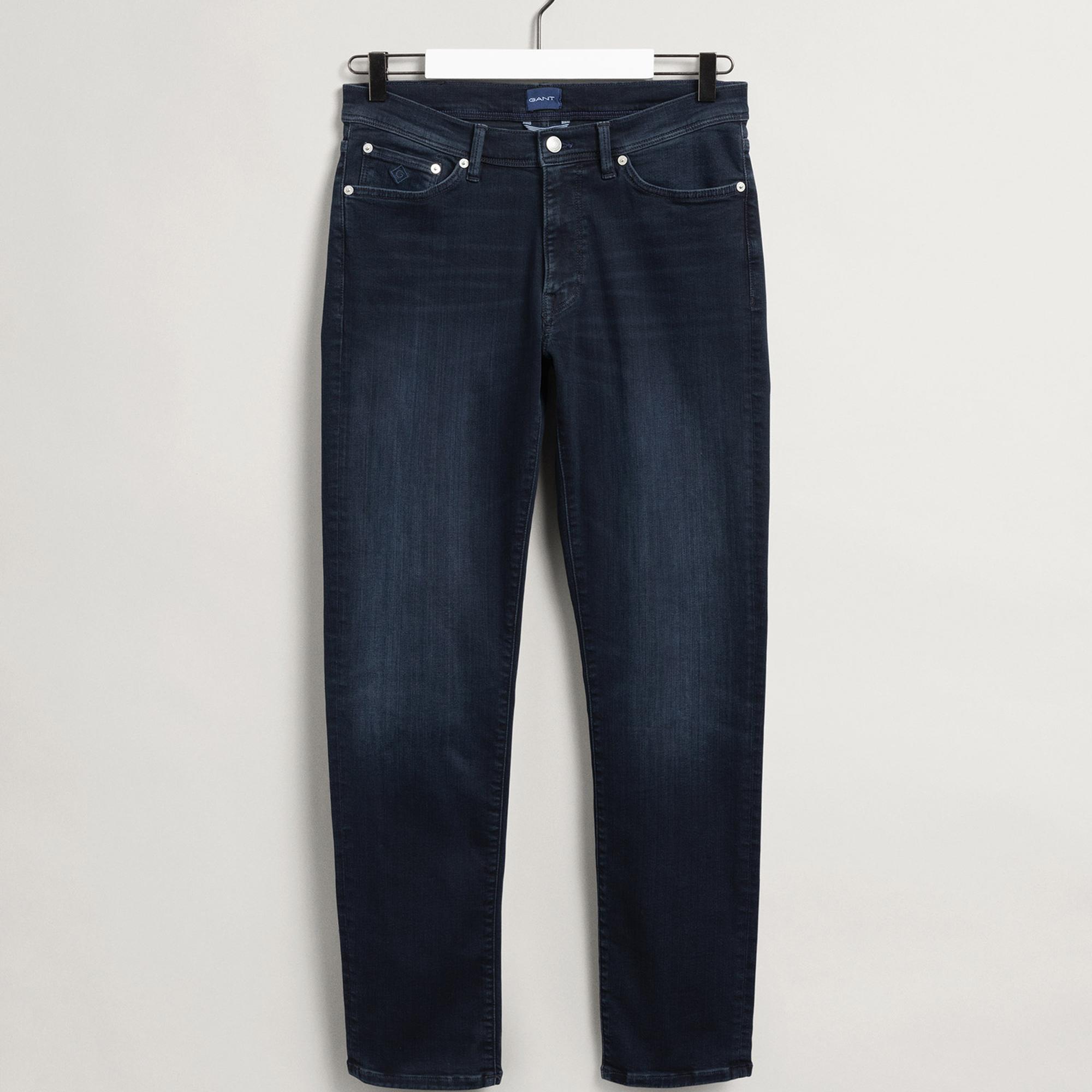 GANT Erkek Lacivert Extra Slim Fit Jean Pantolon