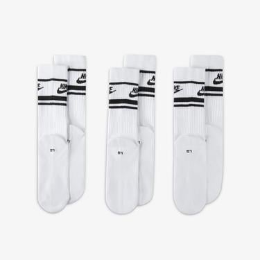  Nike Sportswear Everyday Essential Cr 3'lü Unisex Beyaz Çorap