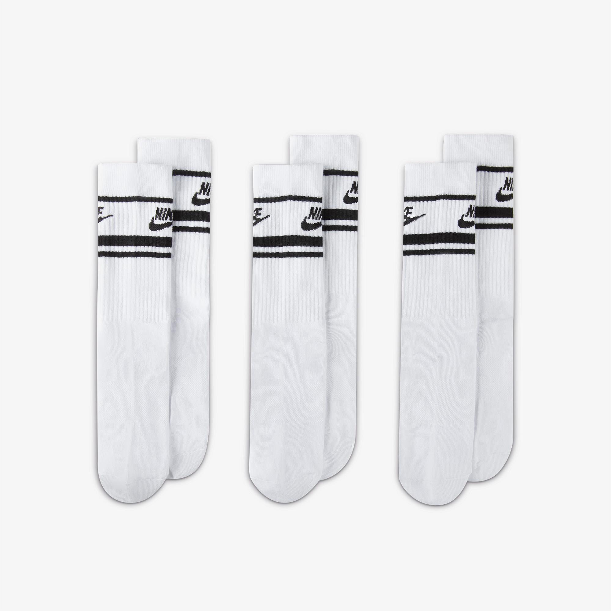 Nike Sportswear Everyday Essential Cr 3'lü Unisex Beyaz Çorap