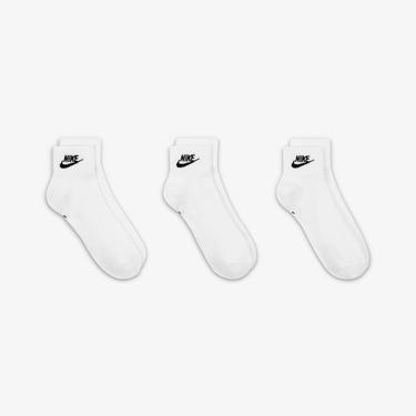  Nike Sportswear Everyday Essential An 3'lü Unisex Beyaz Çorap