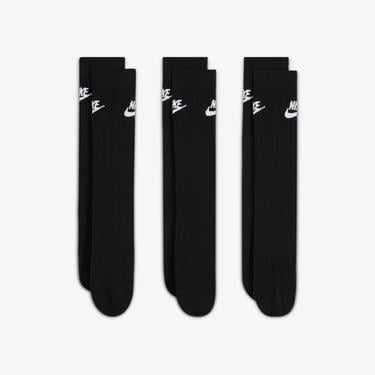  Nike Sportswear Everyday Essential Cr 3'lü Unisex Siyah Çorap