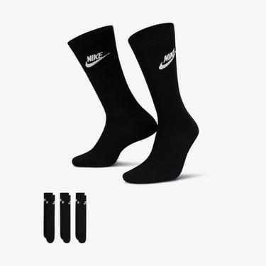  Nike Sportswear Everyday Essential Cr 3'lü Unisex Siyah Çorap