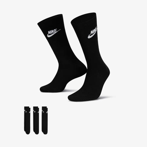  Nike Sportswear Everyday Essential Cr 3'lü Unisex Siyah Çorap