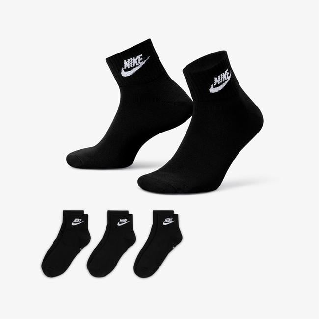  Nike Sportswear Everyday Essential An 3'lü Unisex Siyah Çorap