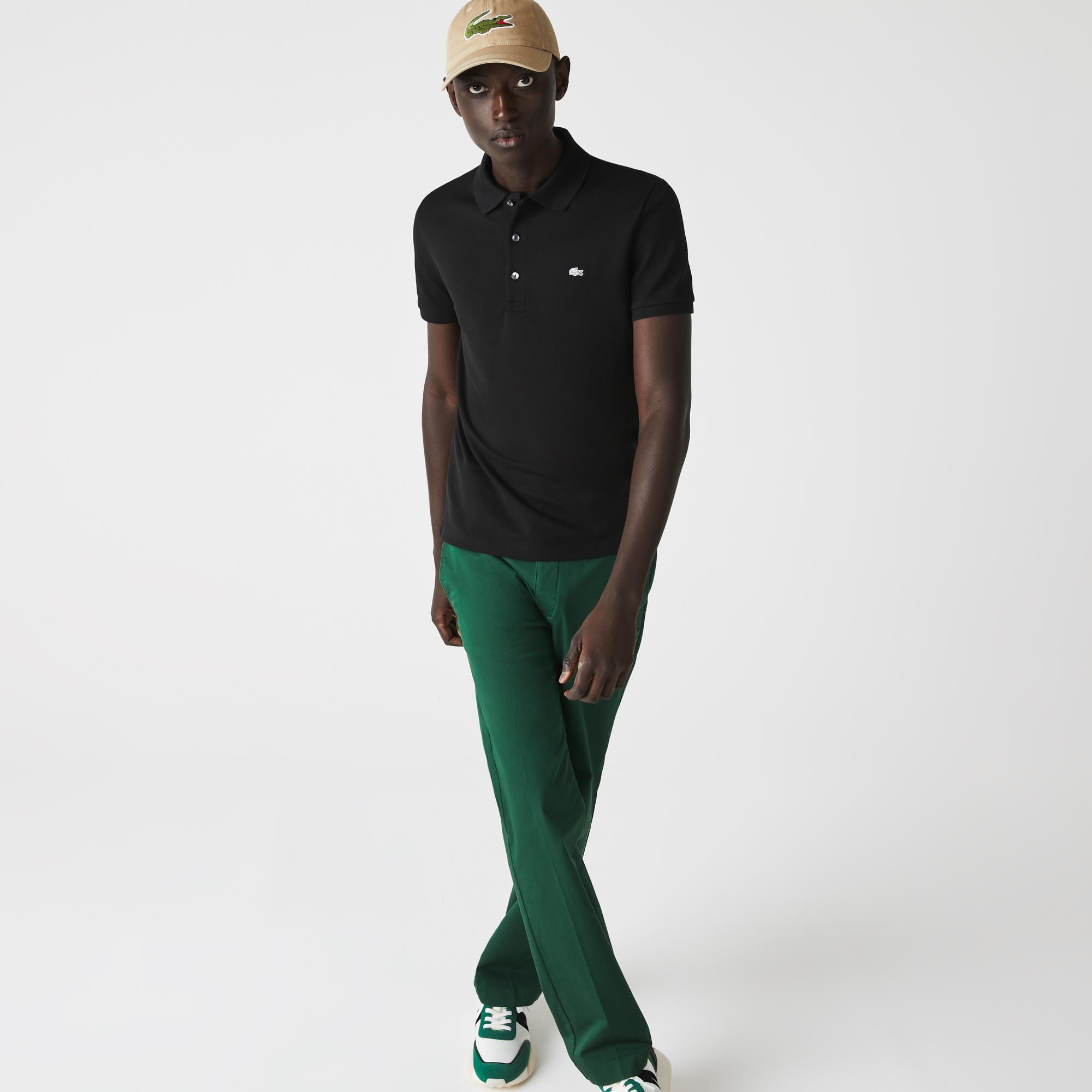 Erkek Slim Fit Siyah Polo